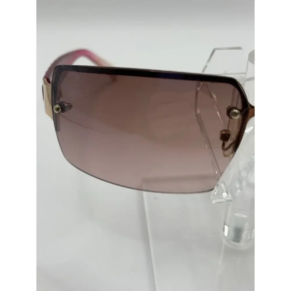 Steve Madden Shield Sunglasses Pink Gradient Rimless